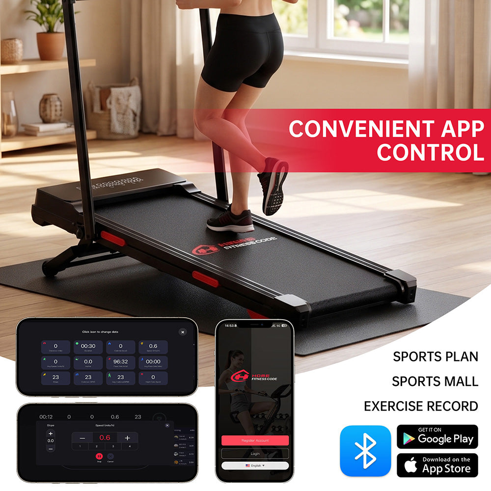 Folding Treadmill Y5 with Brushless Motor, 15% Auto Incline, Speed 0.6-5MPH