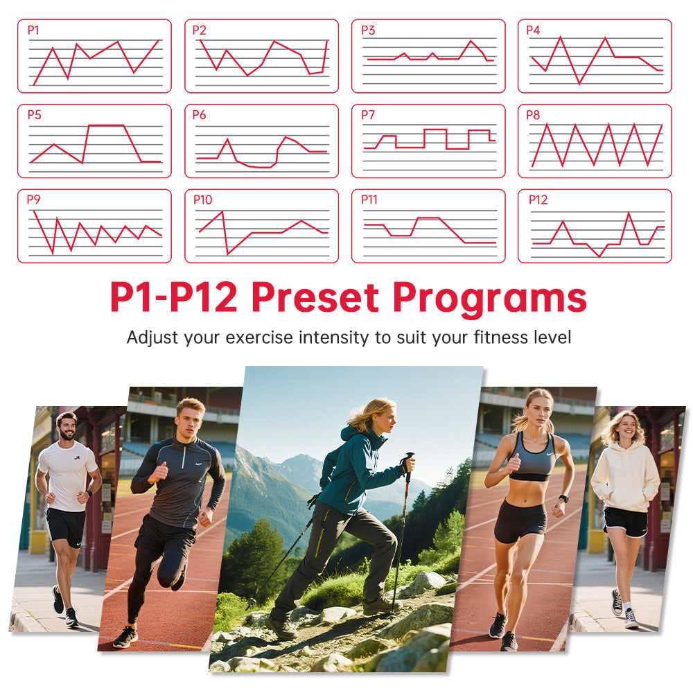 Folding Treadmill Q8 Pro, 0.6-8.7MPH, 20% Auto Incline, Touch Control