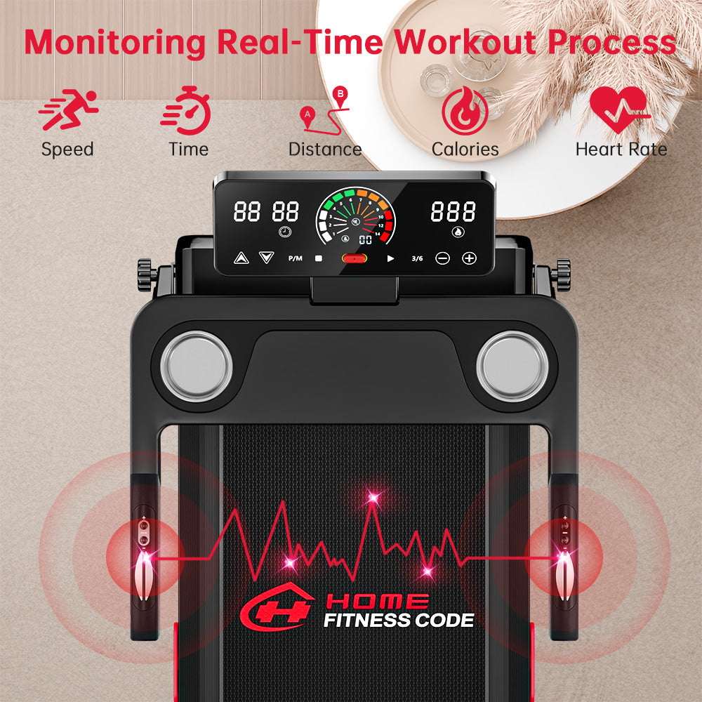 Folding Treadmill Q8 Pro, 0.6-8.7MPH, 20% Auto Incline, Touch Control