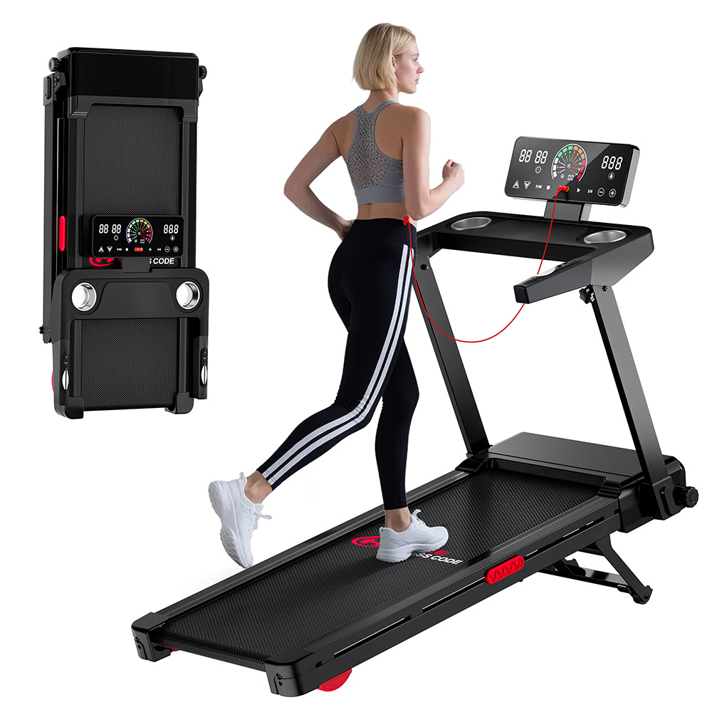 Folding Treadmill Q8 Pro, 0.6-8.7MPH, 20% Auto Incline, Touch Control