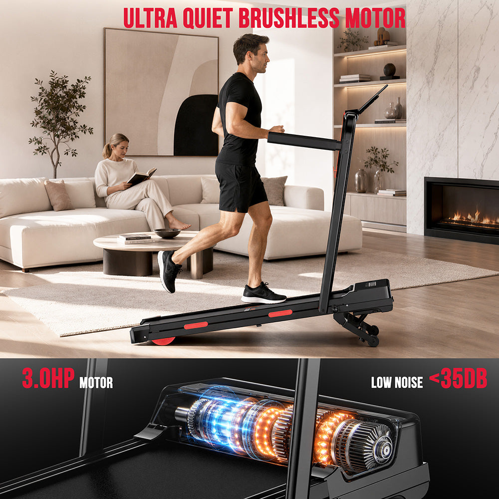 Treadmill Y5 with Brushless Motor, 15% Auto Incline, Speed 0.6-5MPH