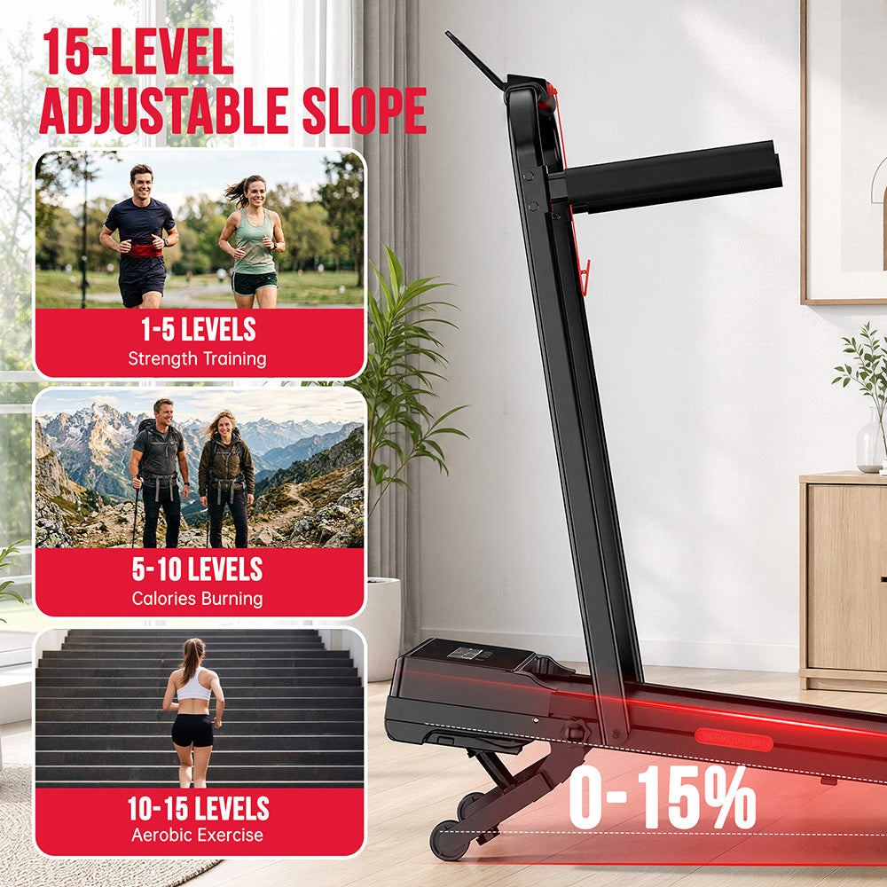 Treadmill Y5 with Brushless Motor, 15% Auto Incline, Speed 0.6-5MPH