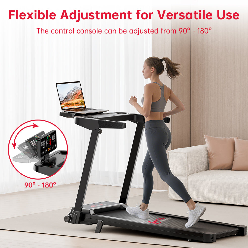 Folding Treadmill Q8, Speed 0.6-7.5MPH, 5% Manual Incline
