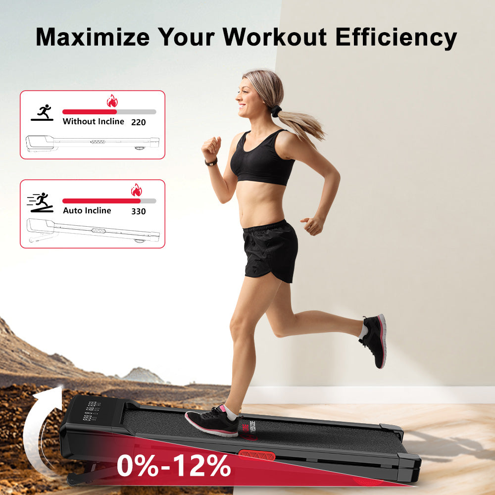 Treadmill Y1 with 0-12% Auto Incline, Speed 0.6-6.2MPH