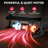 Folding Treadmill Q5 with Incline, Brushless Motor, Speed 0.6-7.5MPH