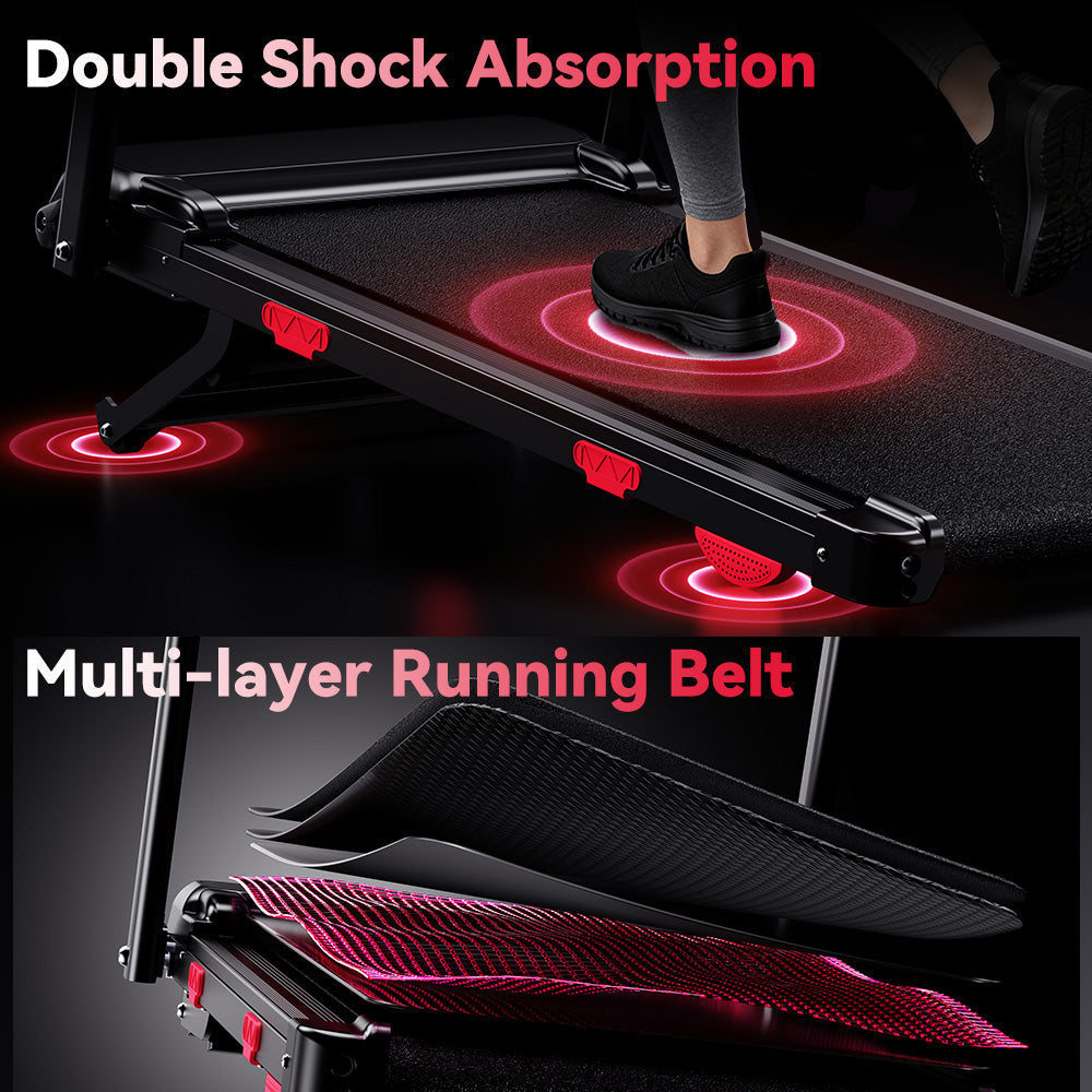 Folding Treadmill Q5 with Incline, Brushless Motor, Speed 0.6-7.5MPH