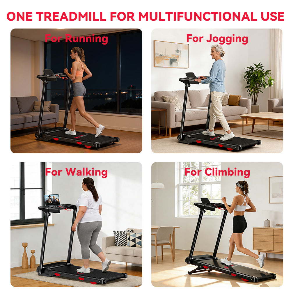 Folding Treadmill Q5 with Incline, Brushless Motor, Speed 0.6-7.5MPH