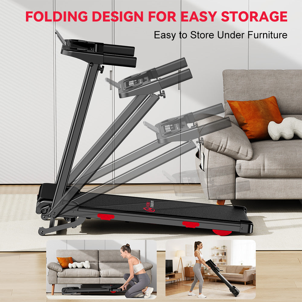 Folding Treadmill Q5 with Incline, Brushless Motor, Speed 0.6-7.5MPH