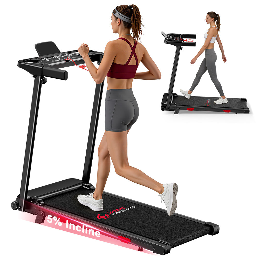 Folding Treadmill Q5 with Incline, Brushless Motor, Speed 0.6-7.5MPH