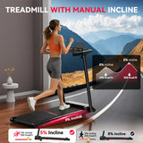 Folding Treadmill Q5 with Incline, Brushless Motor, Speed 0.6-7.5MPH