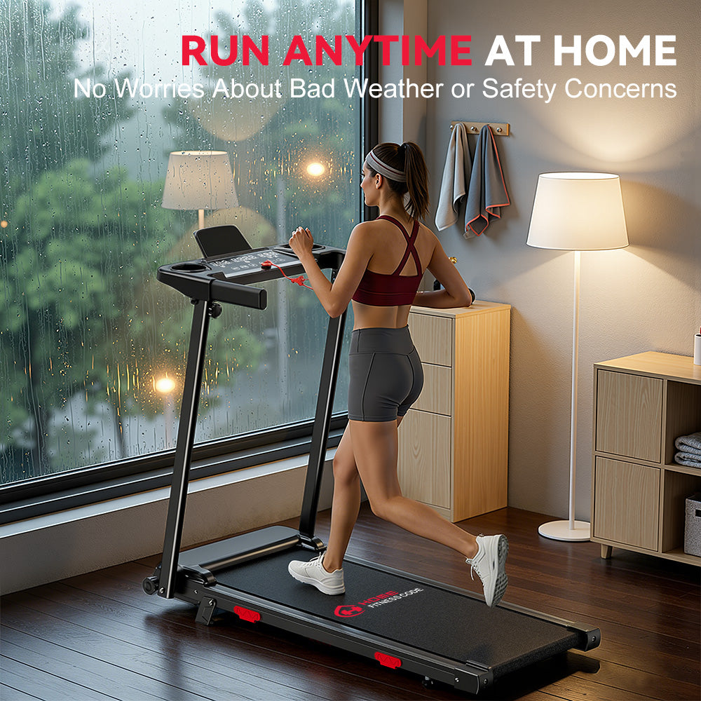 Folding Treadmill Q5 with Incline, Brushless Motor, Speed 0.6-7.5MPH