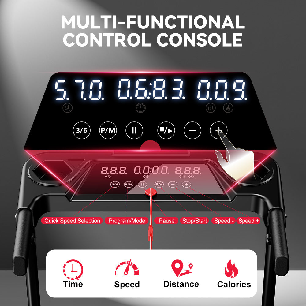 Folding Treadmill Q5 with Incline, Brushless Motor, Speed 0.6-7.5MPH