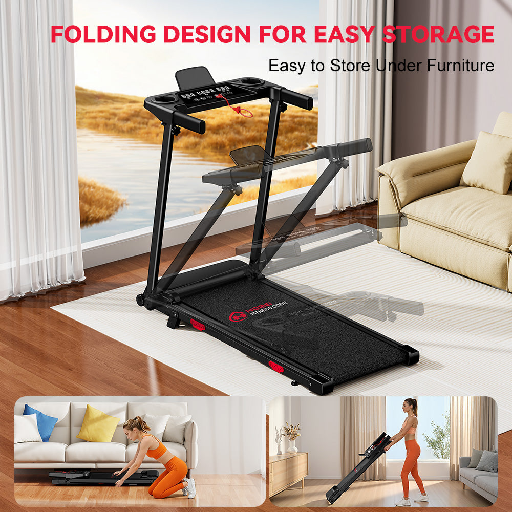 Folding Treadmill Q5 with Incline, Brushless Motor, Speed 0.6-7.5MPH