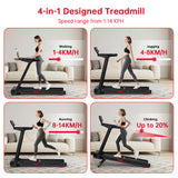 Folding Treadmill Q8 Pro, 0.6-8.7MPH, 20% Auto Incline, Touch Control