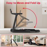 Folding Treadmill Q8, Speed 0.6-7.5MPH, 5% Manual Incline