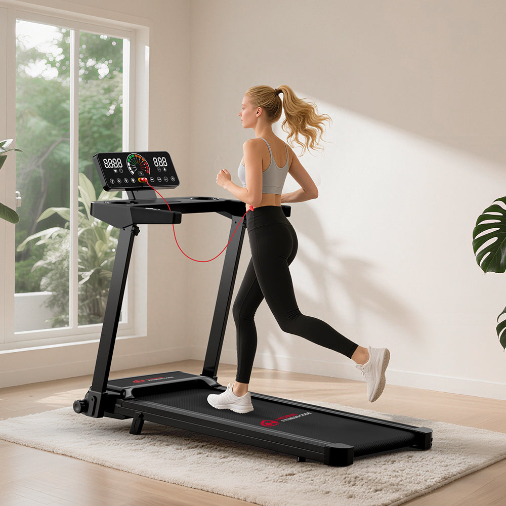 Folding Treadmill Q8, Speed 0.6-7.5MPH, 5% Manual Incline
