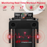 Folding Treadmill Q8, Speed 0.6-7.5MPH, 5% Manual Incline