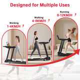 Folding Treadmill Q8, Speed 0.6-7.5MPH, 5% Manual Incline