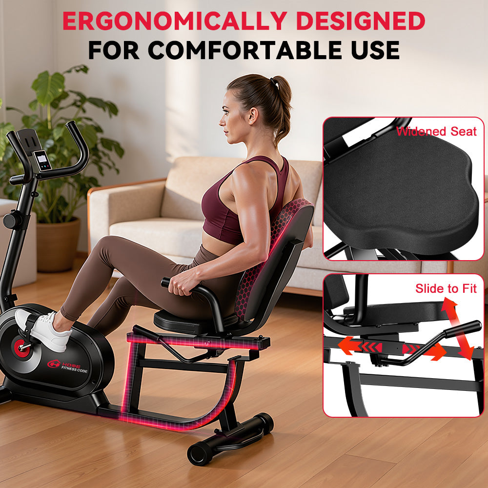 Recumbent Exercise Bike X1, 16-Level Resistance