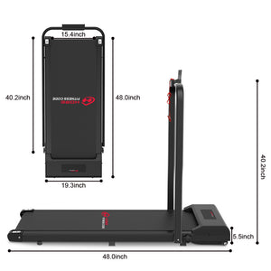 Space Saving Motorised Treadmill 0.6-6.2MPH Walking Machine with LCD Display