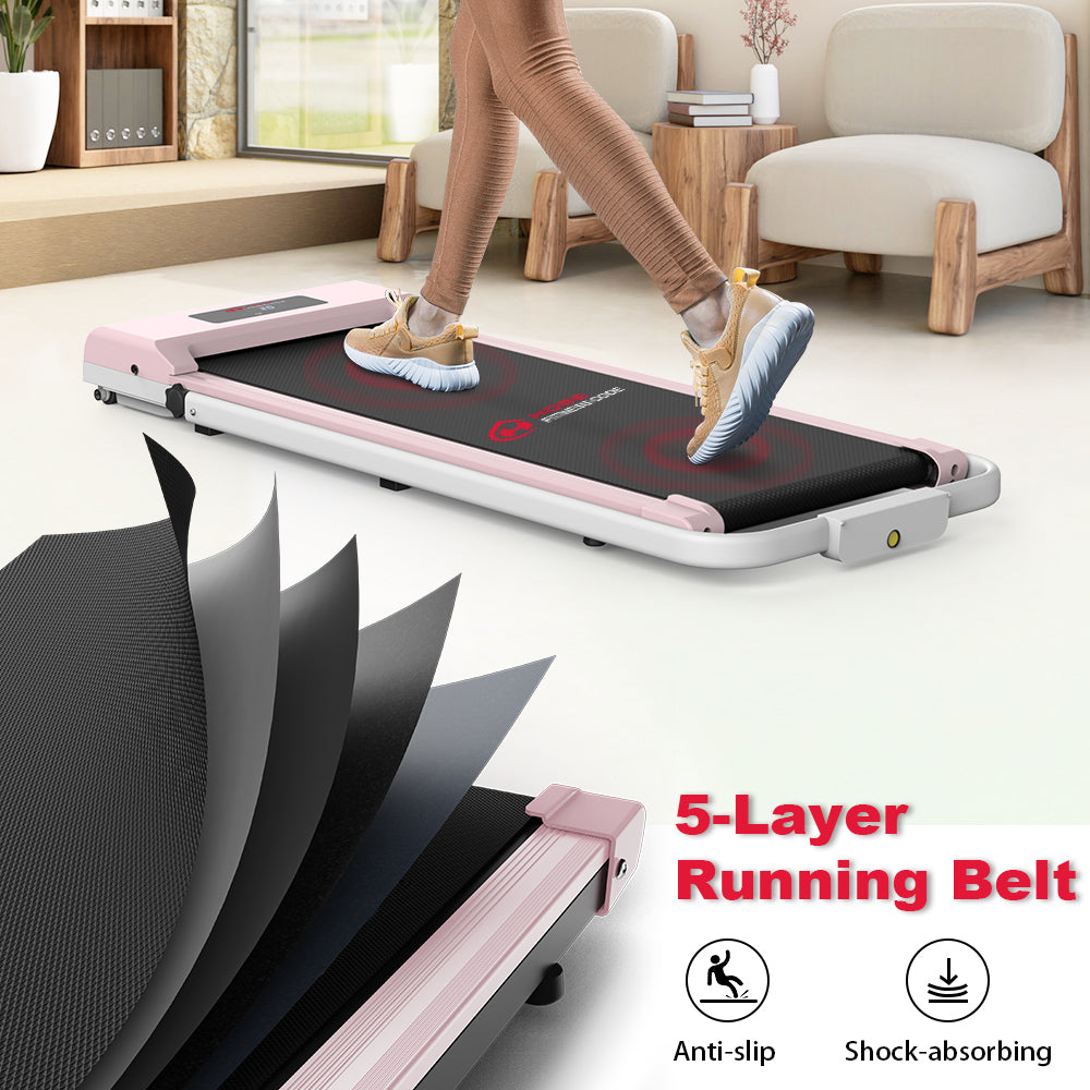 2 in 1 Folding Treadmill, Under Desk Treadmill 0.6-6.2MPH Walking Jogg ...