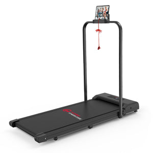 2 in 1 Folding Treadmill, Under Desk Treadmill 0.6-6.2MPH Walking Jogging Machine for Home Office