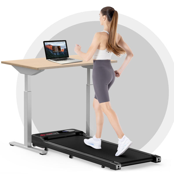 Under Desk Treadmill 0.6-3.8MPH Walking Pad Machine for Home Office with Folding Option