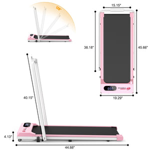 Under Desk Treadmill 0.6-3.8MPH Walking Pad Machine for Home Office with Folding Option
